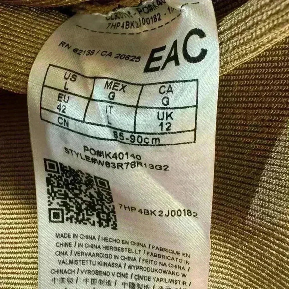 GUESS-Womens Metallic Snake Print Pencil Skirt Zip Up Beige Size Large NWT - Picture 13 of 16